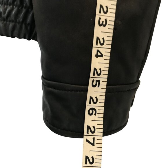 Tommy Hilfiger Mens Black Leather Jacket Size L - Picture 11 of 13